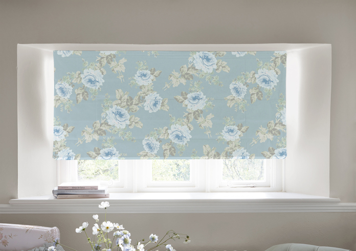 Shabby Chic by Rachel Ashwell Royal Bouquet, Blue - Twist&Fit Roman Blind - Image 3